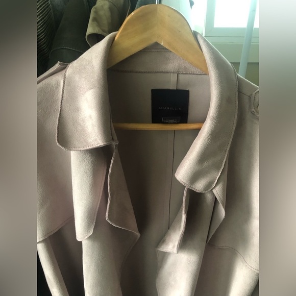AMARYLLIS UK suede-like soft trench coat - Picture 3 of 9